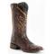 Ferrini "Jesse" Chocolate Alligator Print Leather Square Toe Cowboy Boots 43593-09